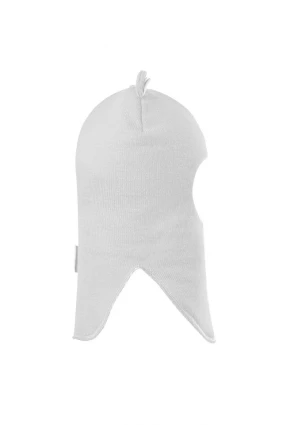 Зимова шапочка-шолом Corona.hm "Ведмедик" з кнопочками молоко