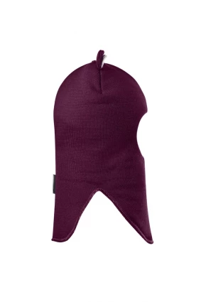 Зимняя шапочка-шлем Corona.hm "Мишутка" на кнопках бордо