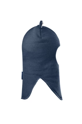 Зимова шапочка-шолом Corona.hm "Ведмедик" з кнопочками джинс