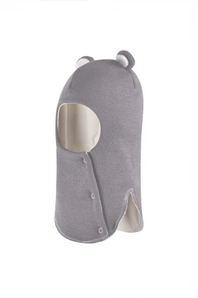 Зимова шапочка-шолом Corona.hm "Ведмедик" з кнопочками димка