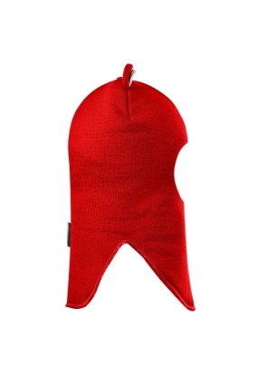 Зимняя шапочка-шлем Corona.hm "Мишутка" на кнопках красный