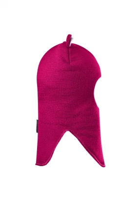 Зимняя шапочка-шлем Corona.hm "Мишутка" на кнопках малина