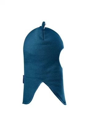 Зимняя шапочка-шлем Corona.hm "Мишутка" на кнопках морская волна