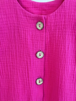 Комбинезон из муслина * Малина* + косынка