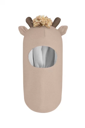 Зимняя шапочка шлем Corona.hm *Жирафчик* золотой беж