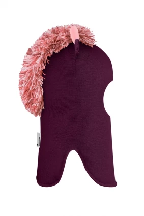 Зимова шапочка-шолом Corona.hm *Жирафчик* бордо