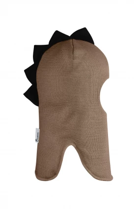 Зимняя шапочка шлем Corona.hm "Дино" молочный шоколад