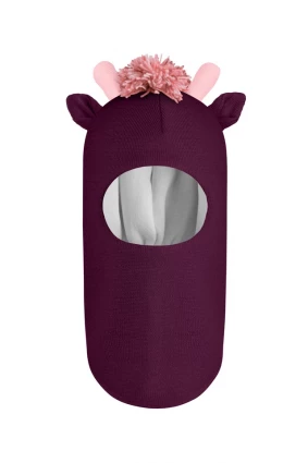 Зимова шапочка-шолом Corona.hm *Міс  Жирафка* бордо