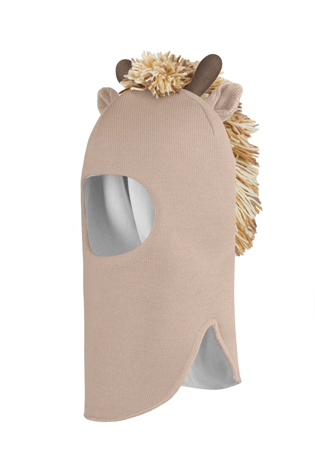 Зимняя шапочка шлем Corona.hm *Мисс Жирафка* золотой беж