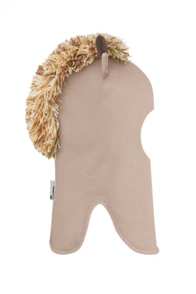 Зимняя шапочка шлем Corona.hm *Мисс Жирафка* золотой беж