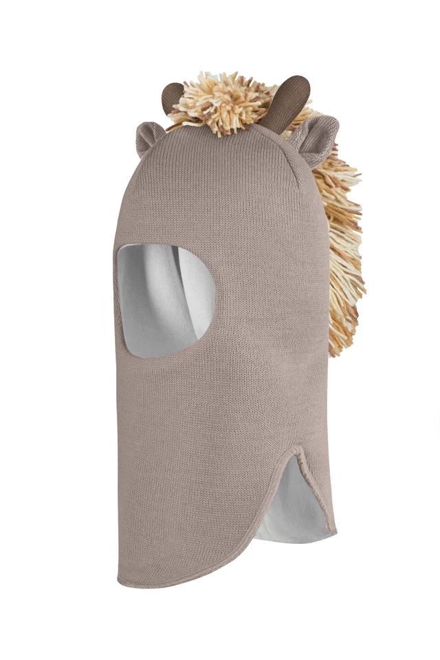 Зимняя шапочка шлем Corona.hm *Мисс Жирафка*  капучино