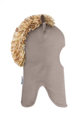 Зимняя шапочка шлем Corona.hm *Мисс Жирафка*  капучино