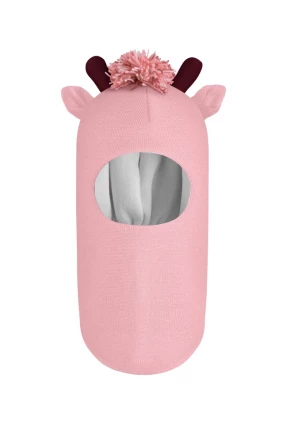 Зимняя шапочка шлем Corona.hm *Мисс Жирафка* розовый