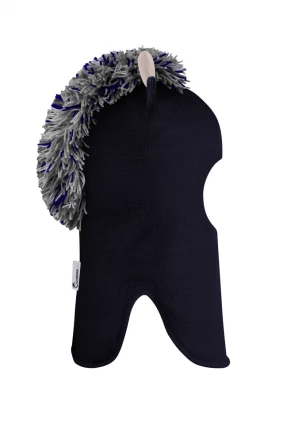 Зимова шапочка-шолом Corona.hm *Міс Жирафка* синій