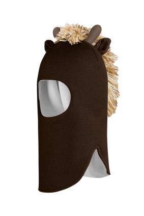 Зимова шапочка-шолом Corona.hm *Міс Жирафка* шоколад
