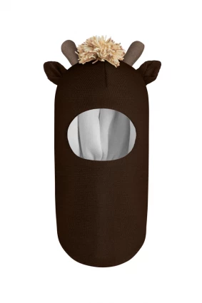 Зимова шапочка-шолом Corona.hm *Міс Жирафка* шоколад