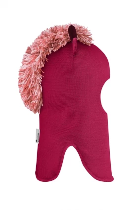 Зимняя шапочка шлем Corona.hm *Мисс Жирафка* ягодный