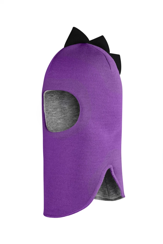 Зимняя шапочка шлем Corona.hm "Мисс Дино" фиалка