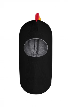 Зимова шапочка-шолом Corona.hm "Діно з гребінцем веселка" чорний