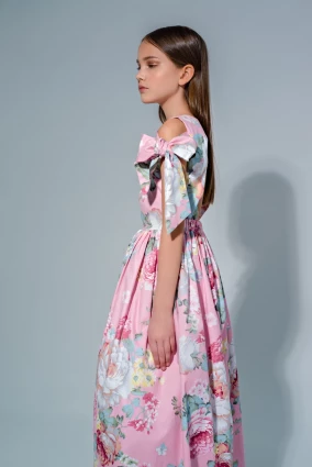 Сукня для дівчинки Corona.hm “Шарм”, півонія на рожевому