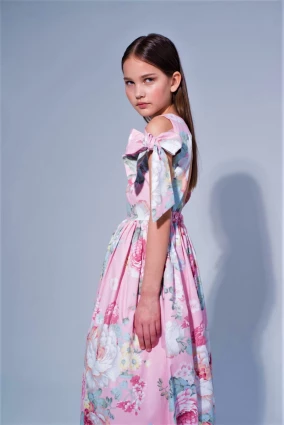 Сукня для дівчинки Corona.hm “Шарм”, півонія на рожевому