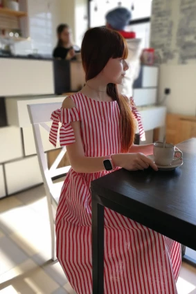 Сукня для дівчинки Corona.hm “Шарм”, червона смужка