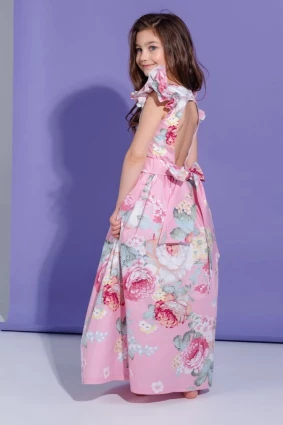 Сукня для дівчинки Corona.hm “Розкіш”, півонія на рожевому