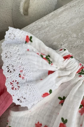 Комплект з мусліну *Коралова квітка*