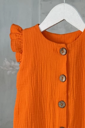 Комбинезон из муслина *Оранж* + косынка