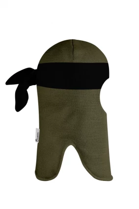 Зимняя шапочка шлем Corona.hm "Ниндзя" хаки