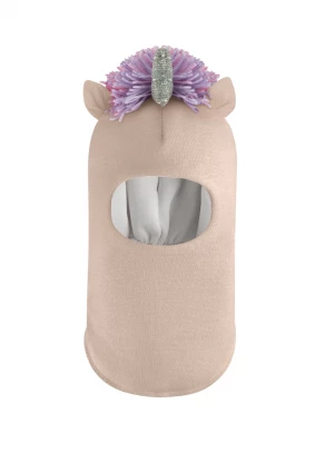 Зимова шапочка-шолом Corona.hm "Єдиноріжка" беж золотий