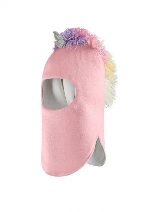 Зимняя шапочка шлем Corona.hm "Единорожка" розовый