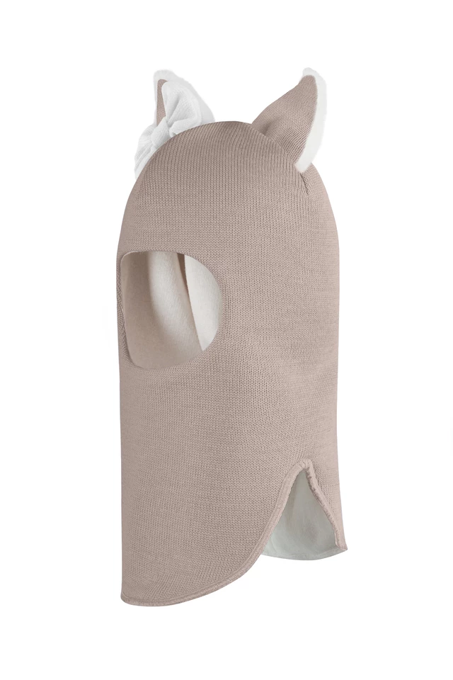 Зимняя шапочка-шлем Corona.hm "Лисичка" латте