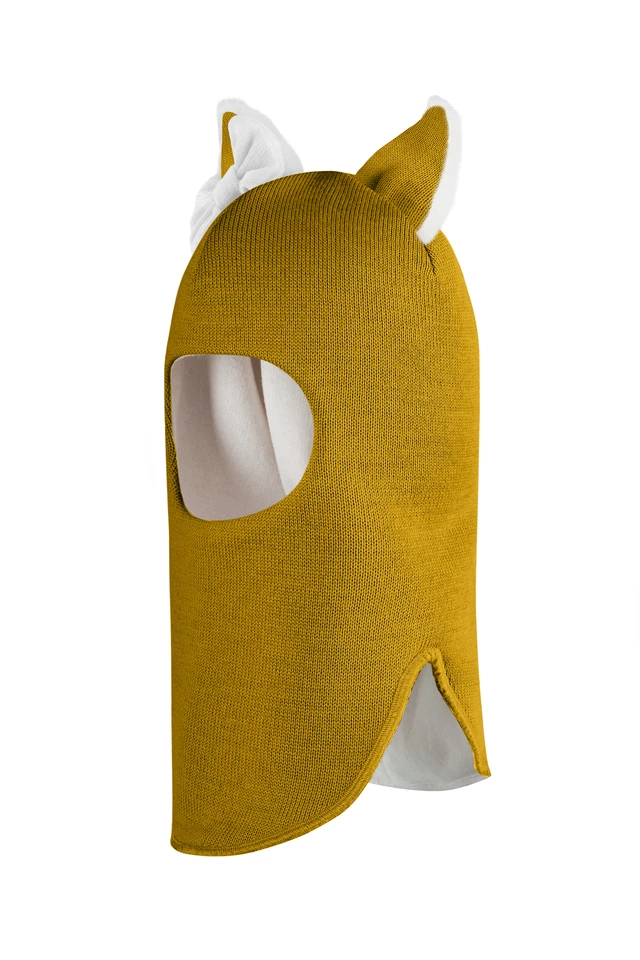 Зимняя шапочка-шлем Corona.hm "Лисичка" медовый