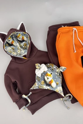 Костюм Corona.hm *Лисичка* шоколад з додатковими штанами та шапочкою (шапочка на вибір)