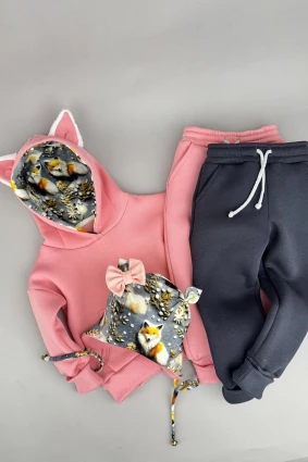 Костюм Corona.hm *Лисичка* рожева з додатковими штанами та шапочкою (шапочка на вибір)