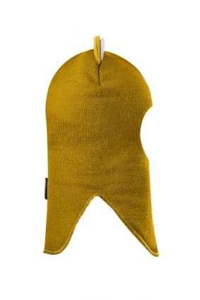 Зимова шапочка-шолом Corona.hm "Міс Левиця"  із кнопками  медовий