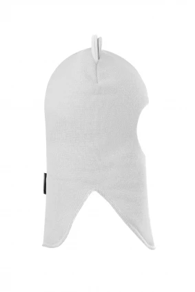 Зимняя шапочка шлем Corona.hm "Мисс Львица" на кнопках молоко