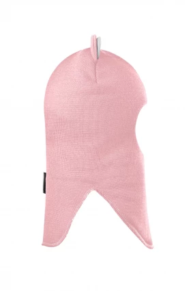 Зимняя шапочка шлем Corona.hm "Мисс Львица" на кнопках розовый