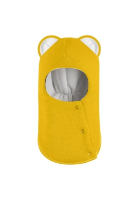 Зимова шапочка-шолом Corona.hm "Міс Левиця"  із кнопками  сонце