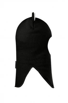 Зимняя шапочка шлем Corona.hm "Мисс Львица" на кнопках черный