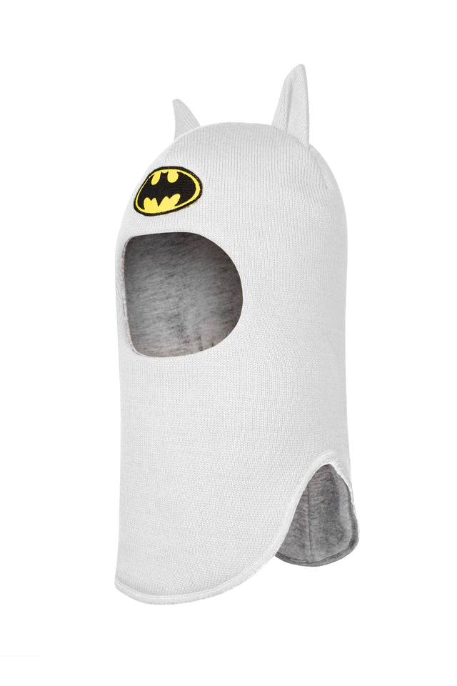 Зимняя шапочка шлем Corona.hm "Бэтмен" молоко