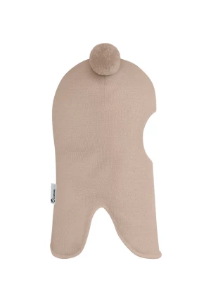 Зимняя шапочка шлем Corona.hm "Пандочка" беж золотой