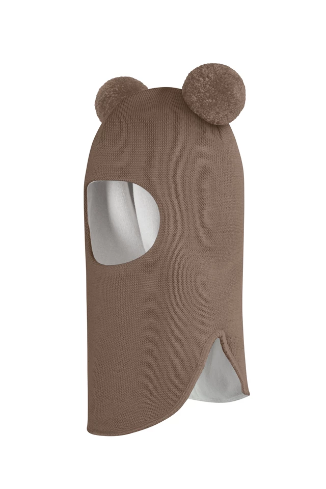 Зимняя шапочка шлем Corona.hm "Пандочка" молочный шоколад