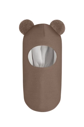 Зимняя шапочка шлем Corona.hm "Пандочка" молочный шоколад