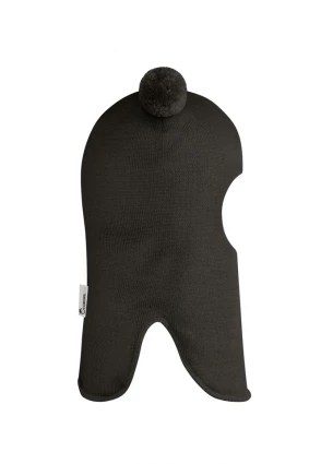 Зимова шапочка-шолом Corona.hm "Пандочка"  із кнопками  графіт