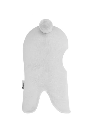 Зимняя шапочка шлем Corona.hm "Пандочка" на кнопках молоко