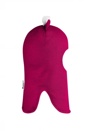 Зимова шапочка-шолом Corona.hm "Міс Мінні" з кнопочками малина