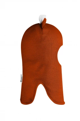 Зимняя шапочка шлем Corona.hm "Мисс Минни" на кнопочках оранж