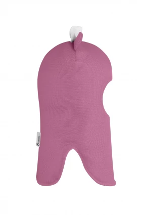 Зимова шапочка-шолом Corona.hm "Міс Мінні" з кнопочками пильно-рожевий